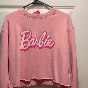 Barbie pink crop sweater size small great condition